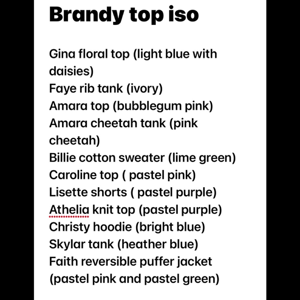 Brandy top iso!